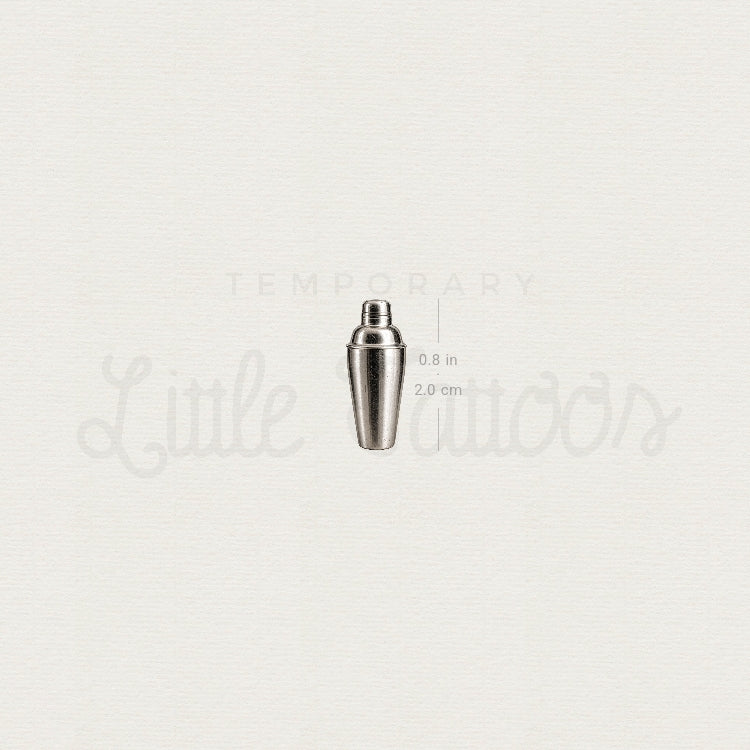 Cocktail Shaker Temporary Tattoo - Set of 3