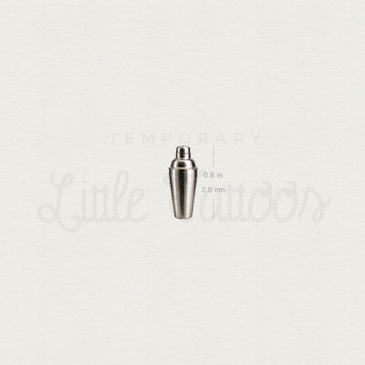Cocktail Shaker Temporary Tattoo - Set of 3