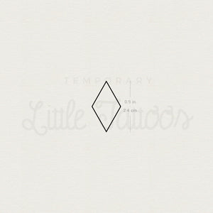 Rhombus Outline Temporary Tattoo - Set of 3