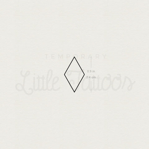 Rhombus Outline Temporary Tattoo - Set of 3