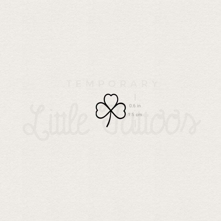 Three-Leaf Clover Temporary Tattoo - Set of 3