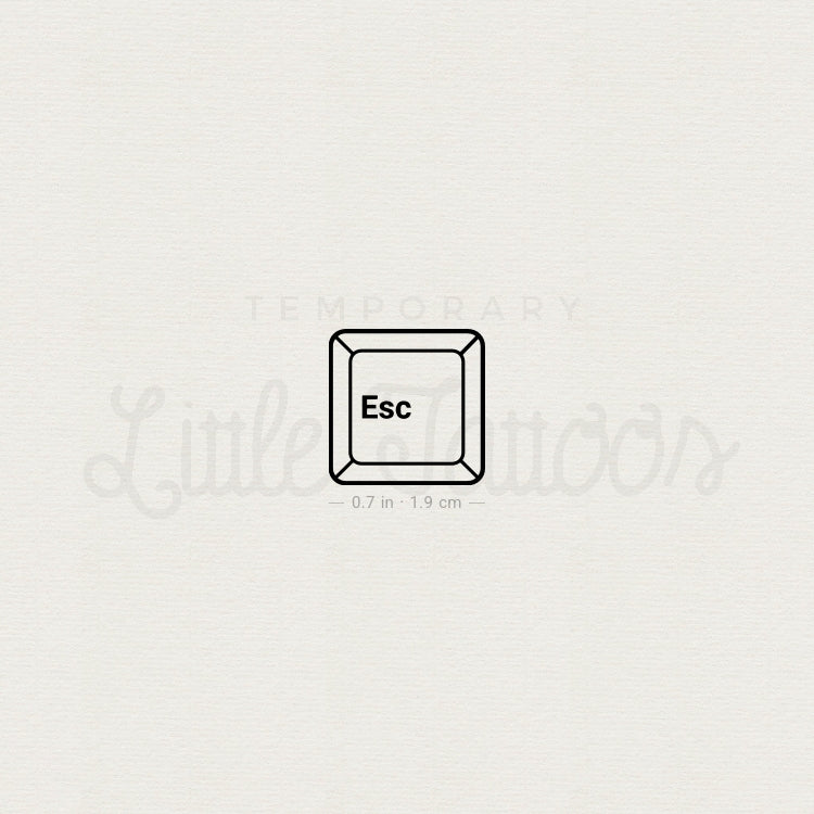 Tatuaje temporal de la tecla Escape - Juego de 3