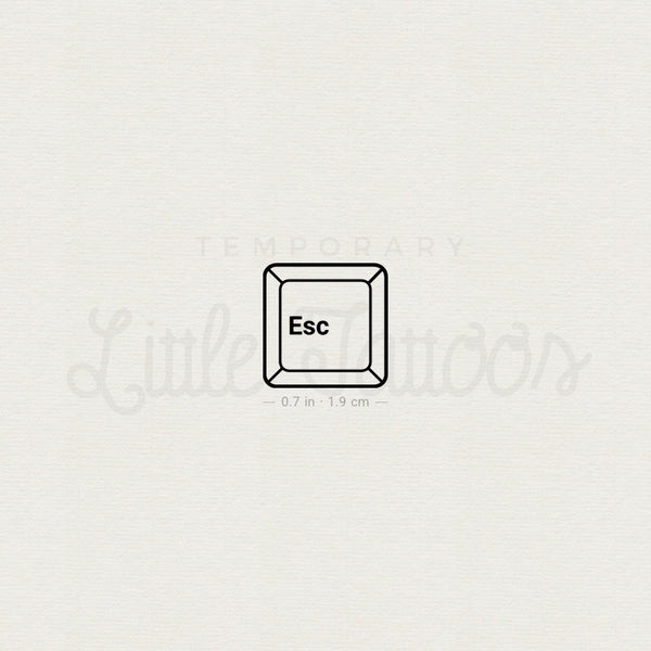 Escape Key Temporary Tattoo - Set of 3