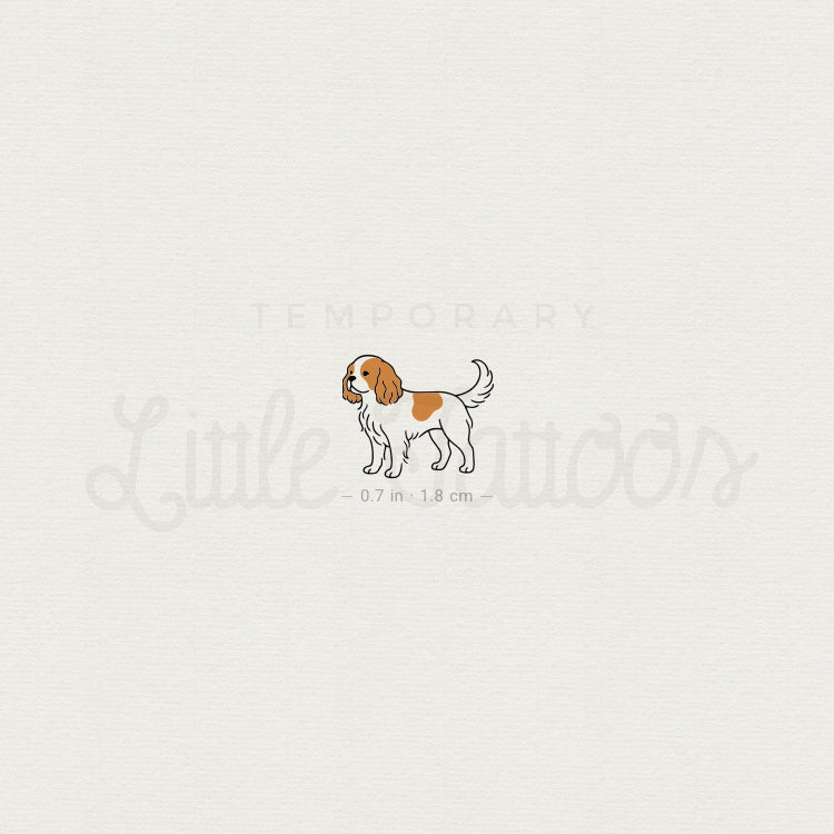 Blenheim Cavalier King Charles Spaniel Temporary Tattoo - Set of 3