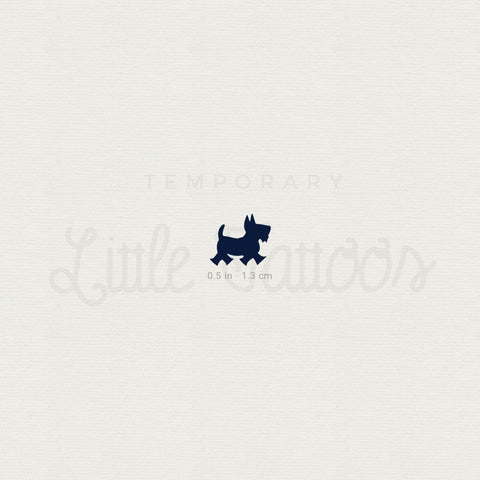 Tiny Scottie Temporary Tattoo - Set of 3