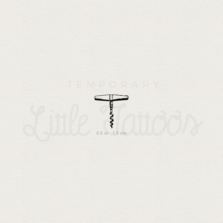 Corkscrew Temporary Tattoo - Set of 3