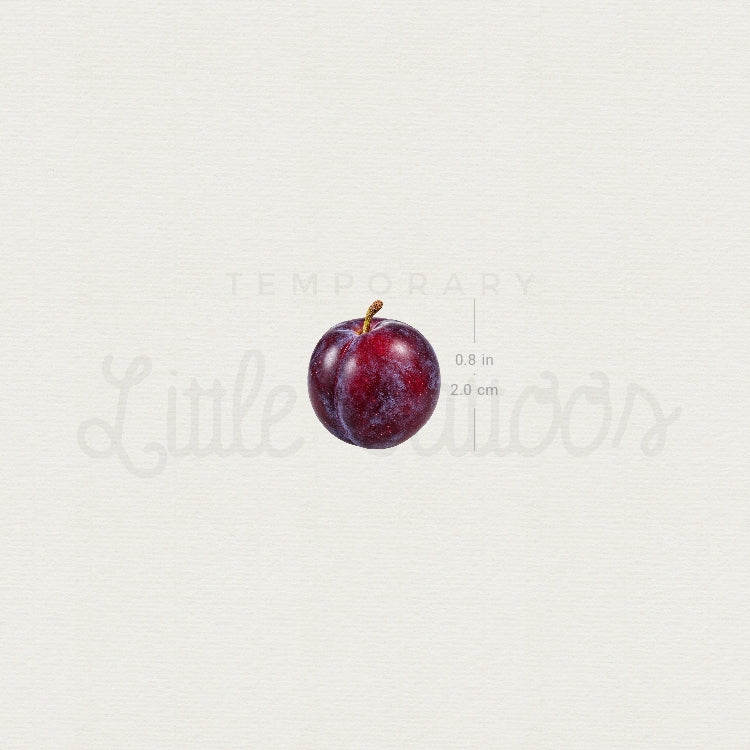 Plum Temporary Tattoo - Set of 3