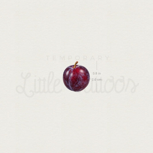 Plum Temporary Tattoo - Set of 3