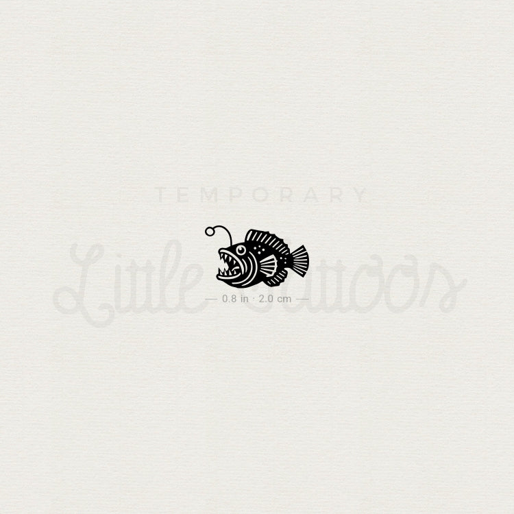 Anglerfish Temporary Tattoo - Set of 3