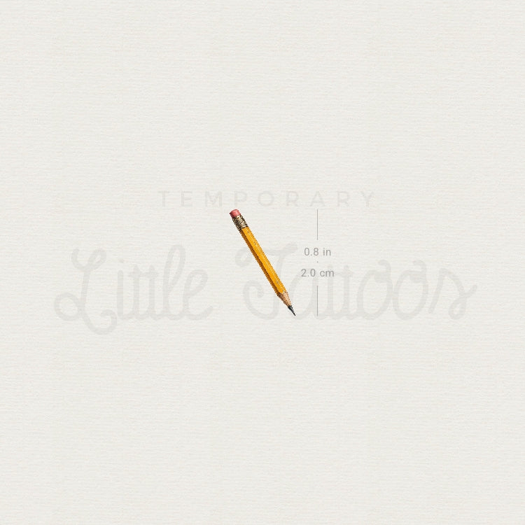 Pencil Temporary Tattoo - Set of 3