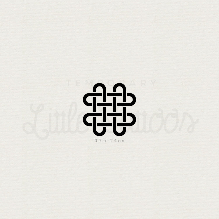 Quadruple Solomon's Knot Temporary Tattoo - Set of 3