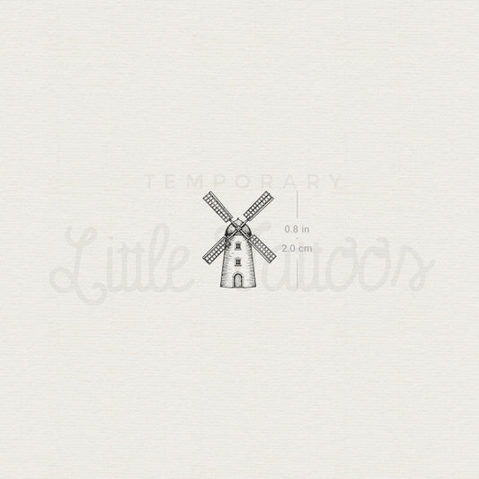 Windmill Temporary Tattoo - Set of 3