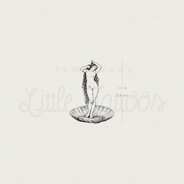 Venus By Bouguereau Temporary Tattoo - Set of 3