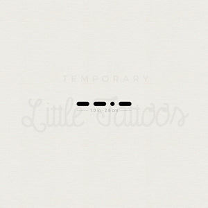 Morse Code Q Temporary Tattoo - Set of 3