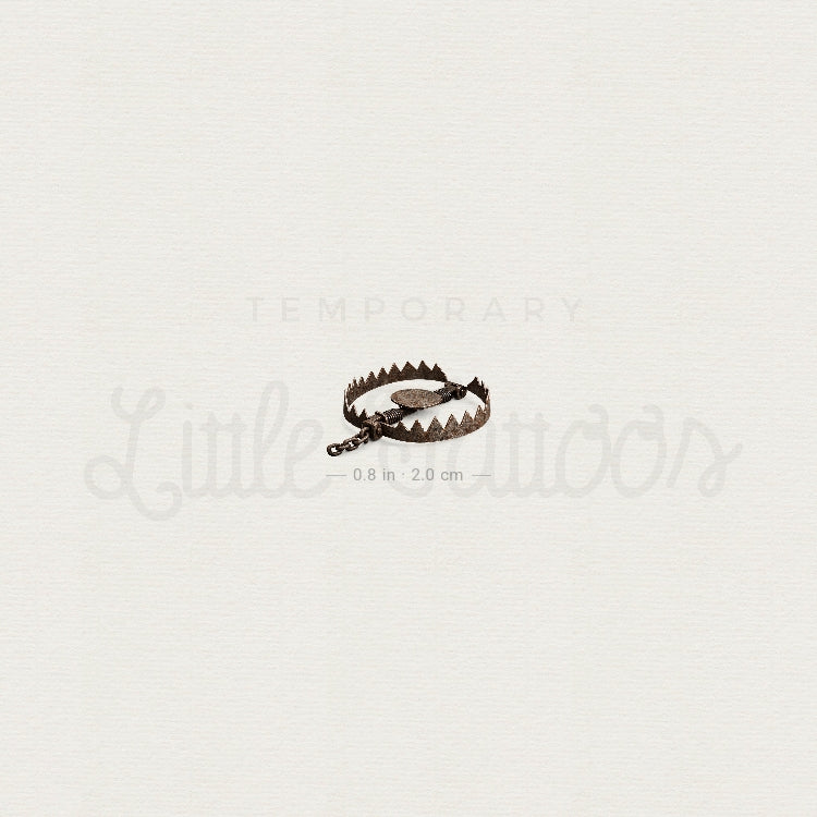 Bear Trap Temporary Tattoo - Set of 3
