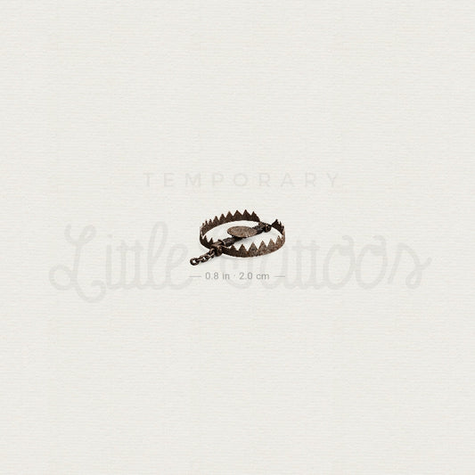 Bear Trap Temporary Tattoo - Set of 3