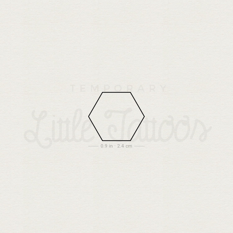 Hexagon Temporary Tattoo - Set of 3