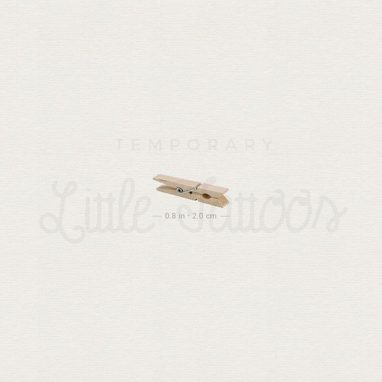 Clothespins Temporary Tattoo - Set of 3
