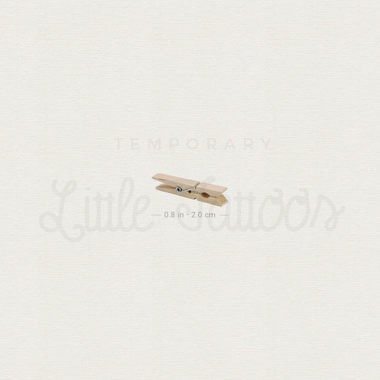 Clothespins Temporary Tattoo - Set of 3