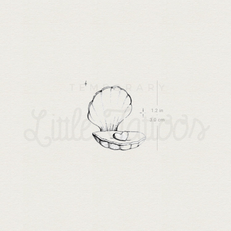 Scallop By Stefano Mazza Temporary Tattoo - Set of 3