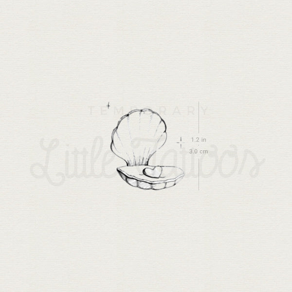 Scallop By Stefano Mazza Temporary Tattoo - Set of 3
