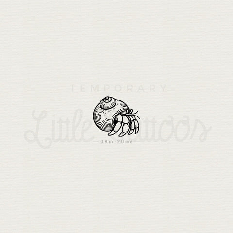 Hermit Crab Temporary Tattoo - Set of 3