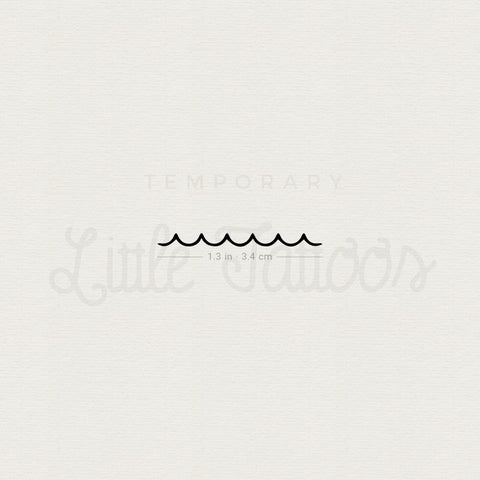 Minimalist Waves Temporary Tattoo - Set of 3