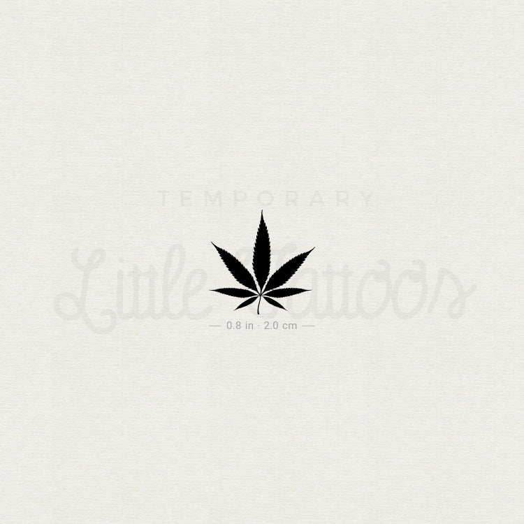 Marijuana Leaf Temporary Tattoo - Set of 3