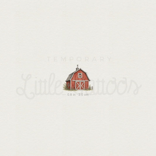 Barn Temporary Tattoo - Set of 3