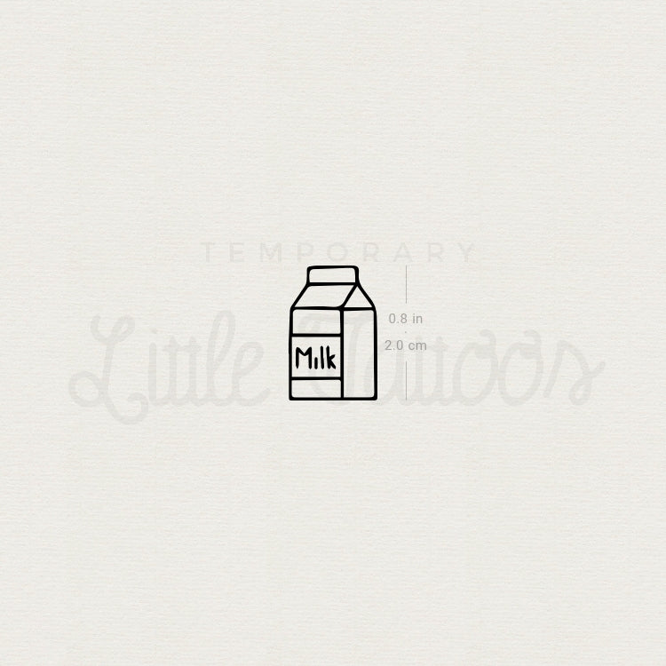 Milk Temporary Tattoo - Set of 3