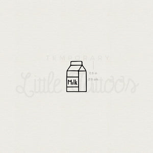 Milk Temporary Tattoo - Set of 3