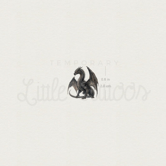 Resting Dragon Temporary Tattoo - Set of 3