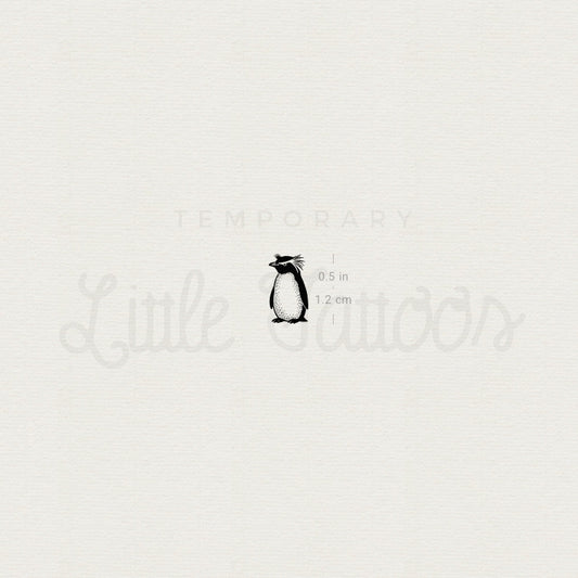Western Rockhopper Penguin Temporary Tattoo - Set of 3