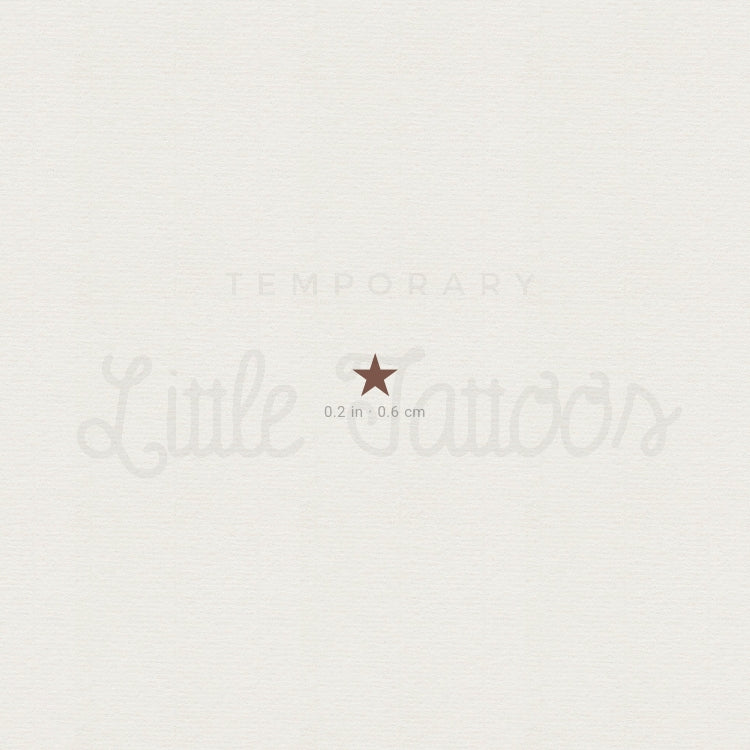 Brown Star Temporary Tattoo - Set of 3