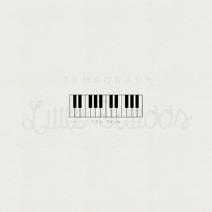 Piano Keys Temporary Tattoo - Set of 3