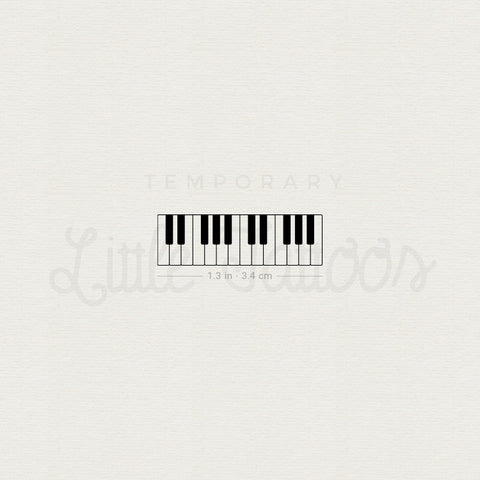 Piano Keys Temporary Tattoo - Set of 3