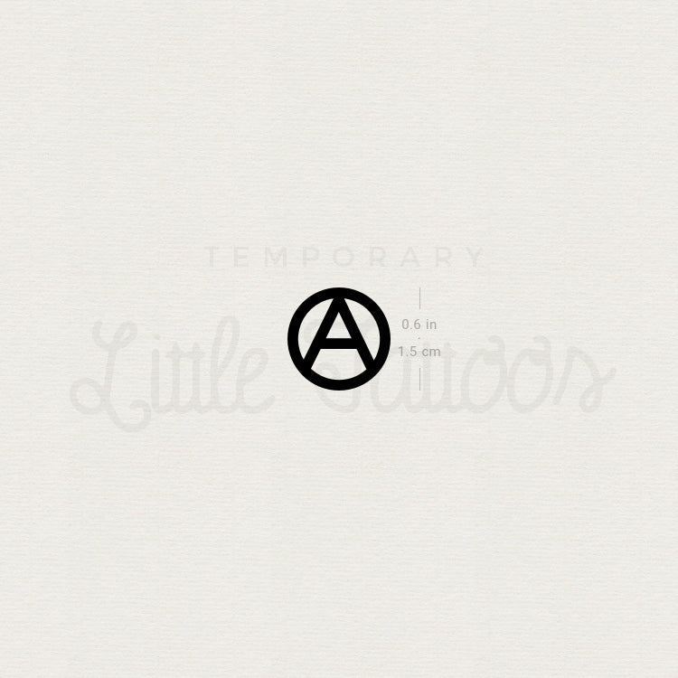 Anarchy Symbol Temporary Tattoo - Set of 3