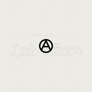 Anarchy Symbol Temporary Tattoo - Set of 3