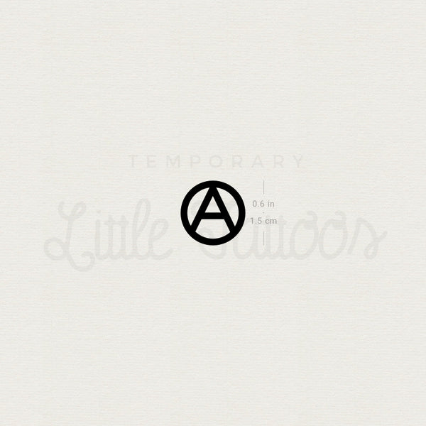 Anarchy Symbol Temporary Tattoo - Set of 3