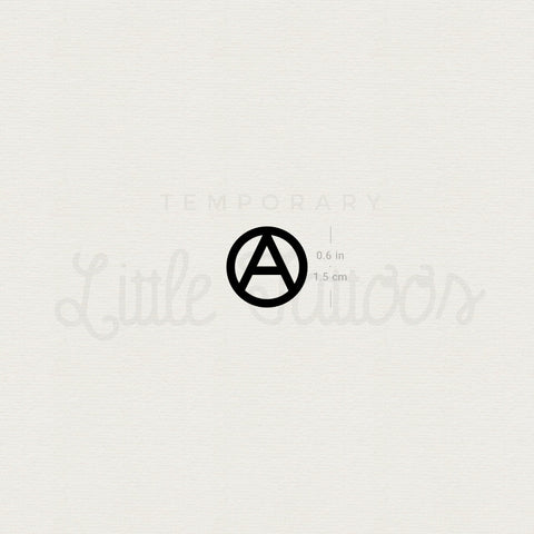 Anarchy Symbol Temporary Tattoo - Set of 3