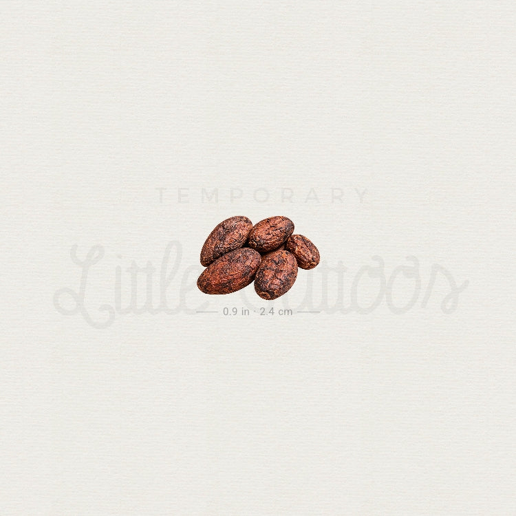 Cocoa Beans Temporary Tattoo - Set of 3