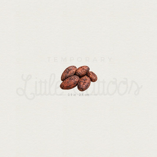 Cocoa Beans Temporary Tattoo - Set of 3