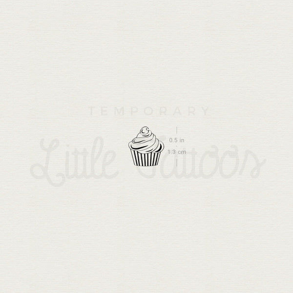 Cupcake Temporary Tattoo - Set of 3