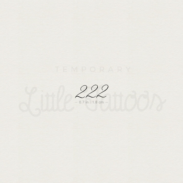 222 Temporary Tattoo By Marina Molist - Set of 3