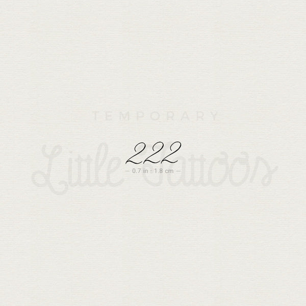 222 Temporary Tattoo By Marina Molist - Set of 3