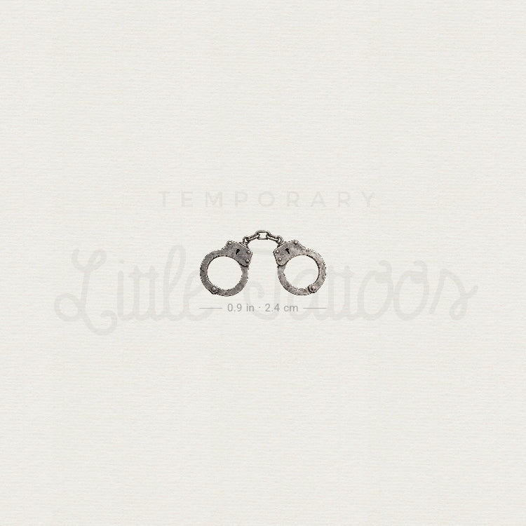 Handcuffs Temporary Tattoo - Set of 3