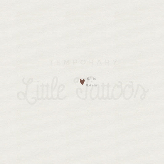Brown Hand-Drawn Heart Freckle Temporary Tattoo - Set of 3