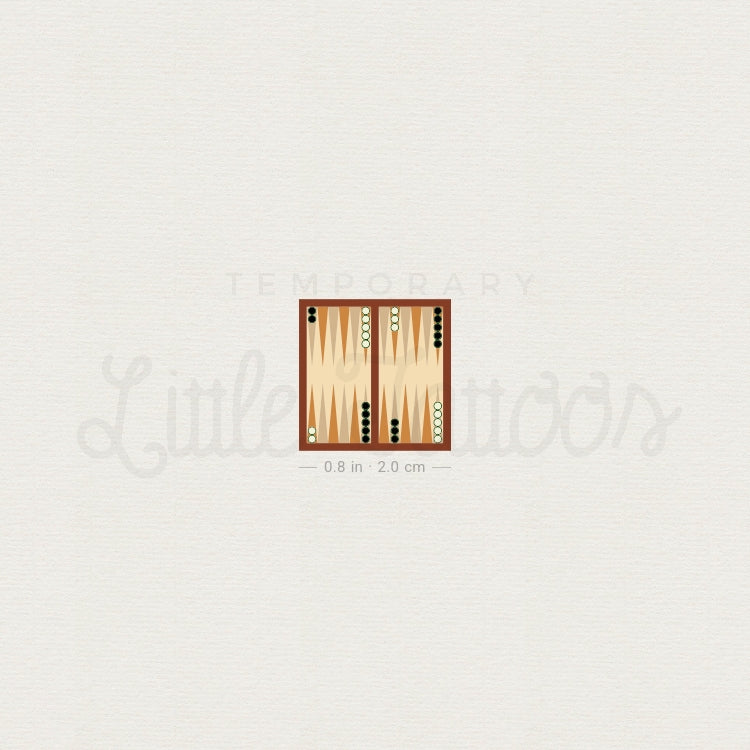 Backgammon Temporary Tattoo - Set of 3