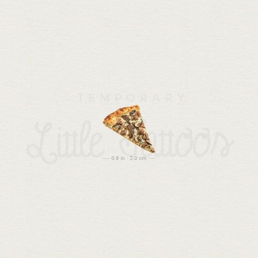 Pizza Boscaiola Temporary Tattoo - Set of 3