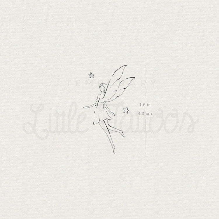 Flying Fairy By Stefano Mazza Temporary Tattoo - Set of 3